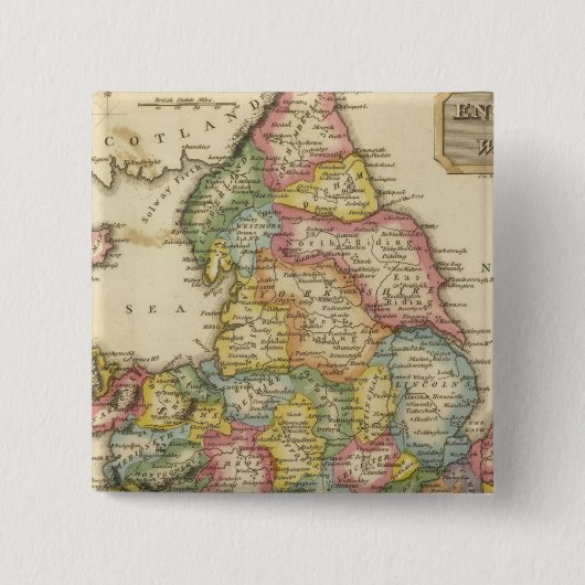 イギリスとウェールズ 缶バッジ (正面)