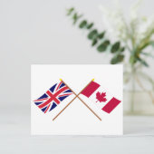 イギリスとカナダが国旗を越えた ポストカード (スタンド正面)
