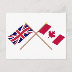 イギリスとカナダが国旗を越えた ポストカード
