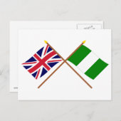 イギリスとナイジェリアが旗を越えた ポストカード (正面/裏面)