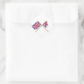 イギリスとネパールが国旗を越えた ラウンドシール (バッグ)