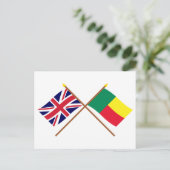 イギリスとベナンが旗を越えた ポストカード (スタンド正面)