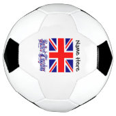 イギリスと英国国旗にあなたの名前を入れて サッカーボール (回転)