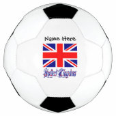 イギリスと英国国旗にあなたの名前を入れて サッカーボール (正面)