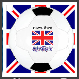 イギリスと英国国旗にあなたの名前を入れて サッカーボール
