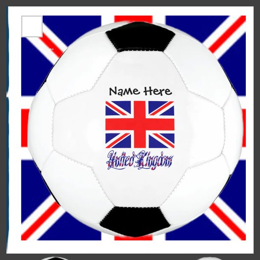 イギリスと英国国旗にあなたの名前を入れて サッカーボール