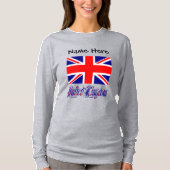 イギリスと英国国旗カスタマイズ Tシャツ (正面)