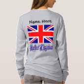 イギリスと英国国旗カスタマイズ Tシャツ (裏面)