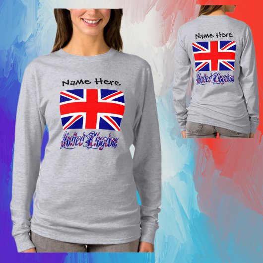 イギリスと英国国旗カスタマイズ Tシャツ