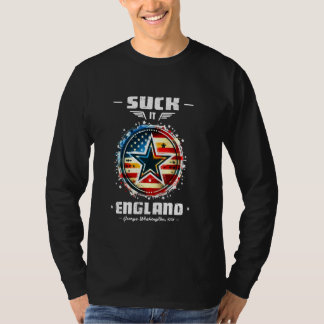 イギリスなんて気にしない アメリカ独立記念日 ジョージ・ワシントン Tシャツ