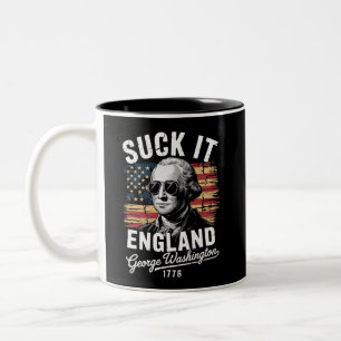 イギリスなんて気にしない 7月4日 ジョージ・ワシントン 1776 ツートーンマグカップ