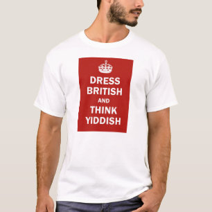 イギリスに服を着せ、イディッシュ語を考えて下さい Tシャツ