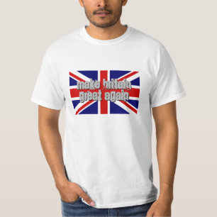 イギリスに素晴らしい英国国旗の旗のTシャツを再度して下さい Tシャツ