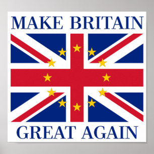イギリスに素晴らしい- EUを英国国旗のイギリスの旗再度して下さい ポスター