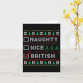 イギリスのいたずらっ子リスト サンタのリスト 面白いクリスマス カード (黄色い花)