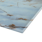 イギリスのおもちゃスパニエル犬が雪のクリスマスを過ごす カッティングボード (角)