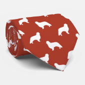 イギリスのおもちゃスパニエル犬犬がシルエットを育てるパターン ネクタイ (ロール)