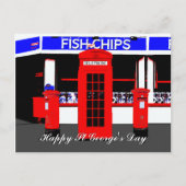 イギリスのアイコン セントジョージの日 ポストカード (正面)