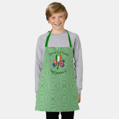 イギリスのアイルランド系アメリカ国旗のシャムロックがパーソナライズ エプロン (着用した状態)