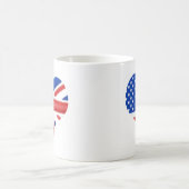 イギリスのアメリカのハート コーヒーマグカップ (中央)