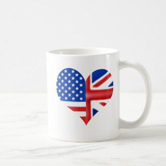 イギリスのアメリカのハート コーヒーマグカップ