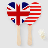 イギリスのアメリカ国旗国際的の結婚披露宴 ハンドファン (正面&裏面)