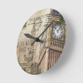 イギリスのイギリスロンドンのclocktowerビッグベン ラウンド壁時計 (傾斜)
