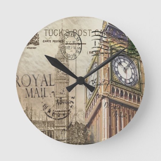 イギリスのイギリスロンドンのclocktowerビッグベン ラウンド壁時計 (正面)