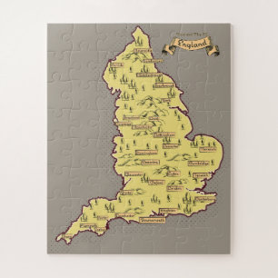 イギリスのイラスト旅行地図 ジグソーパズル
