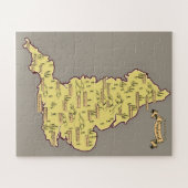 イギリスのイラスト旅行地図 ジグソーパズル (横)