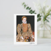 イギリスのエリザベス女王のフル体ポートレート ポストカード (スタンド正面)