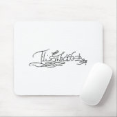 イギリスのエリザベス女王一世のサイン マウスパッド (マウス)