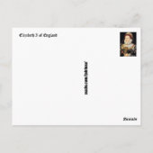 イギリスのエリザベス女王 ポストカード (裏面)