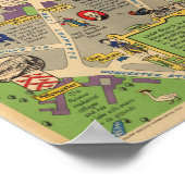 イギリスのオックスフォードの地図（イギリス鉄道） ポスター (角)