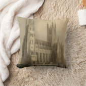 イギリスのカテドラル: カンタベリー1836の枕 クッション (ブランケット)
