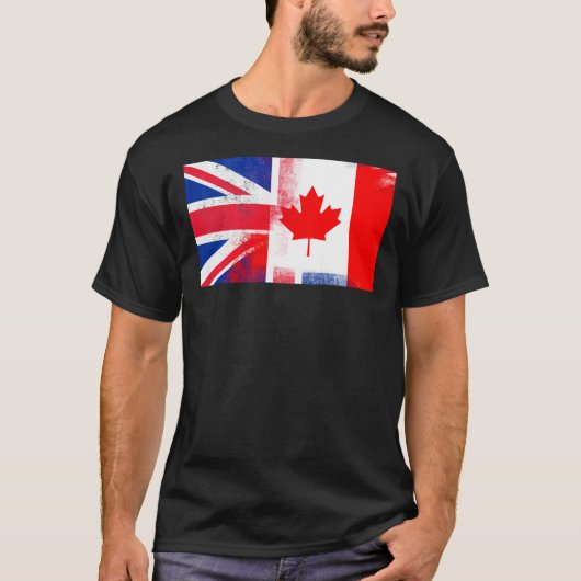 イギリスのカナダ半国半国国旗Essentia Tシャツ (正面)