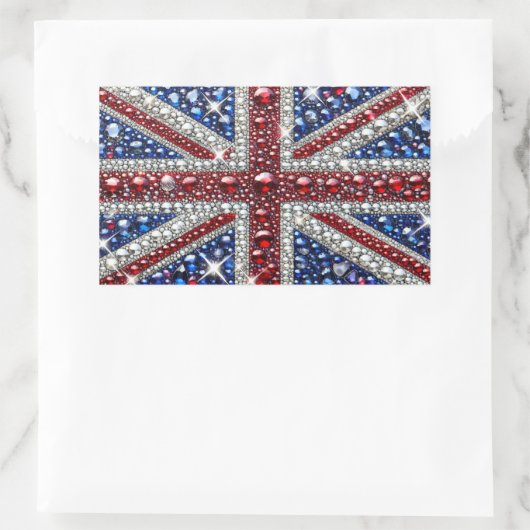 イギリスのカラーを使用した四角形のシール 長方形シール (バッグ)