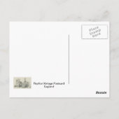 イギリスのカンタベリー大聖堂のスケッチ ポストカード (裏面)