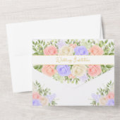 イギリスのカントリーガーデン オールインワン ウェディング招待状 オールインワン招待状 (裏面)