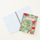 イギリスのカントリー・ワイルドフラワーパーソナライズされた ノートブック (内部)