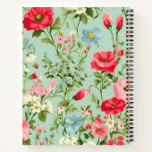 イギリスのカントリー・ワイルドフラワーパーソナライズされた ノートブック (裏面)