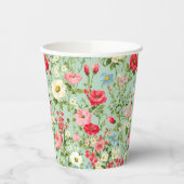 イギリスのカントリー・ワイルドフラワーパーソナライズされた 紙コップ (左)