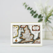 イギリスのキングドーム(イギリス王国)地図/国旗 ポストカード (スタンド正面)