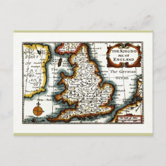 イギリスのキングドーム(イギリス王国)地図/国旗 ポストカード