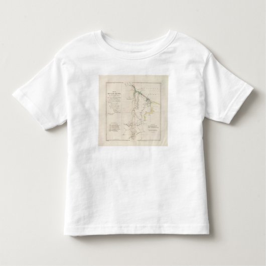 イギリスのギアナの地図 トドラーTシャツ (正面)