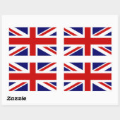 イギリスのクラシックな国旗 長方形シール (シート)
