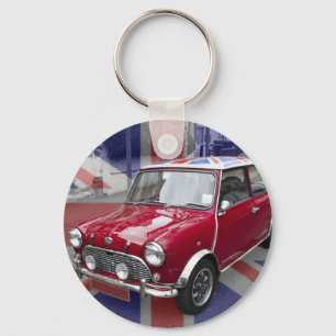 イギリスのクラシックな小型車 キーホルダー