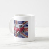 イギリスのクラシックな小型車 コーヒーマグカップ (正面左)