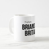 イギリスのクラシックのマグのBrians コーヒーマグカップ (正面左)