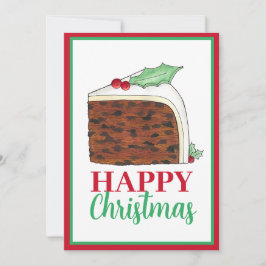 イギリスのクリスマス ケーキ スライス 手作り シーズンカード